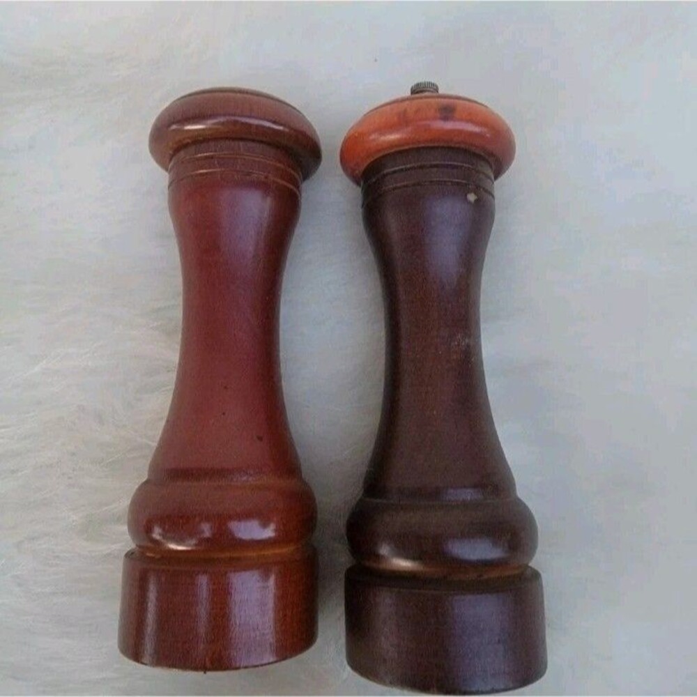 Verity Southall Wooden Salt Shaker and Pepper Mill Brown 8"